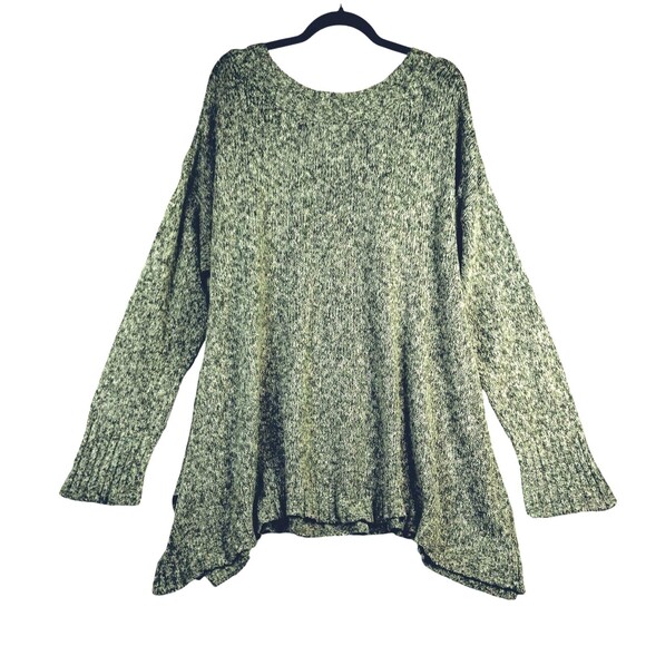 Baggy Grey Lightweight Long Tunic Sweater Women's 1X  Boatneck Long Sleeve Cozy - Picture 2 of 10